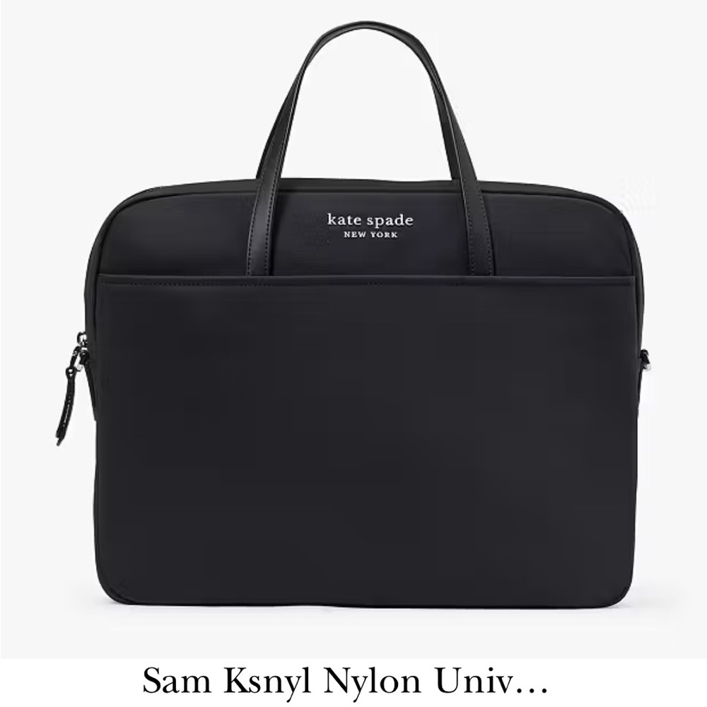 Kate Spade Sam Ksnyl Nylon Universal Laptop Bag - Monogramed